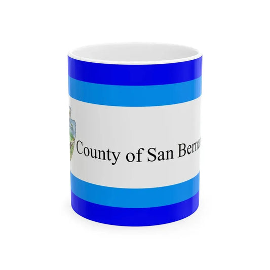 Flag of San Bernardino County California 1984-2024 (United States) White Coffee Mug 11oz - Go Mug Yourself