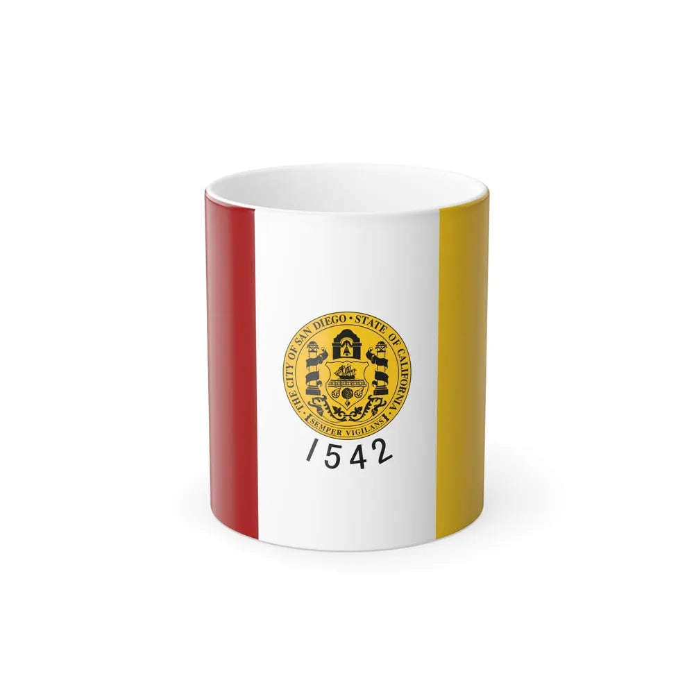 Flag of San Diego, California - Color Changing Coffee Mug-11oz-Go Mug Yourself