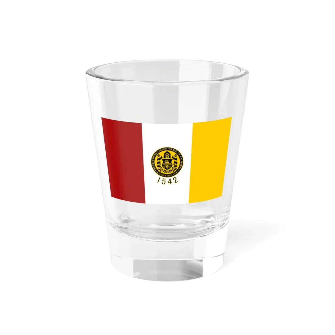 Flag of San Diego Goverment Variant (United States) Shot Glass 1.5oz 1.5oz - Go Mug Yourself