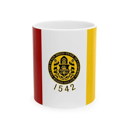 Flag of San Diego Goverment Variant (United States) White Coffee Mug 11oz - Go Mug Yourself