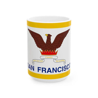 Flag of San Francisco California (United States) White Coffee Mug 15oz - Go Mug Yourself