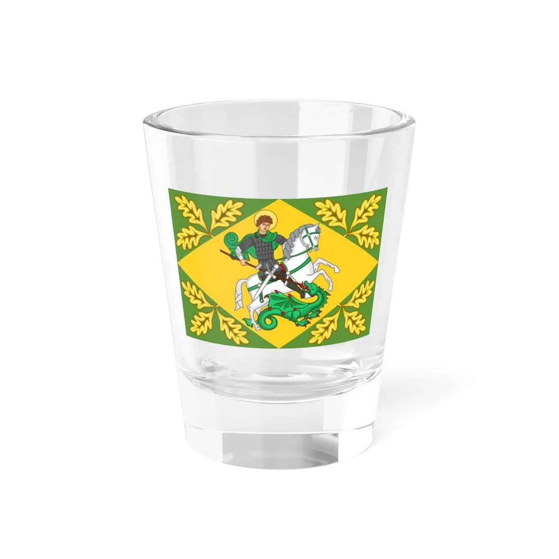 Flag of San Giorgio Bigarello (Italy) Shot Glass 1.5oz 1.5oz - Go Mug Yourself