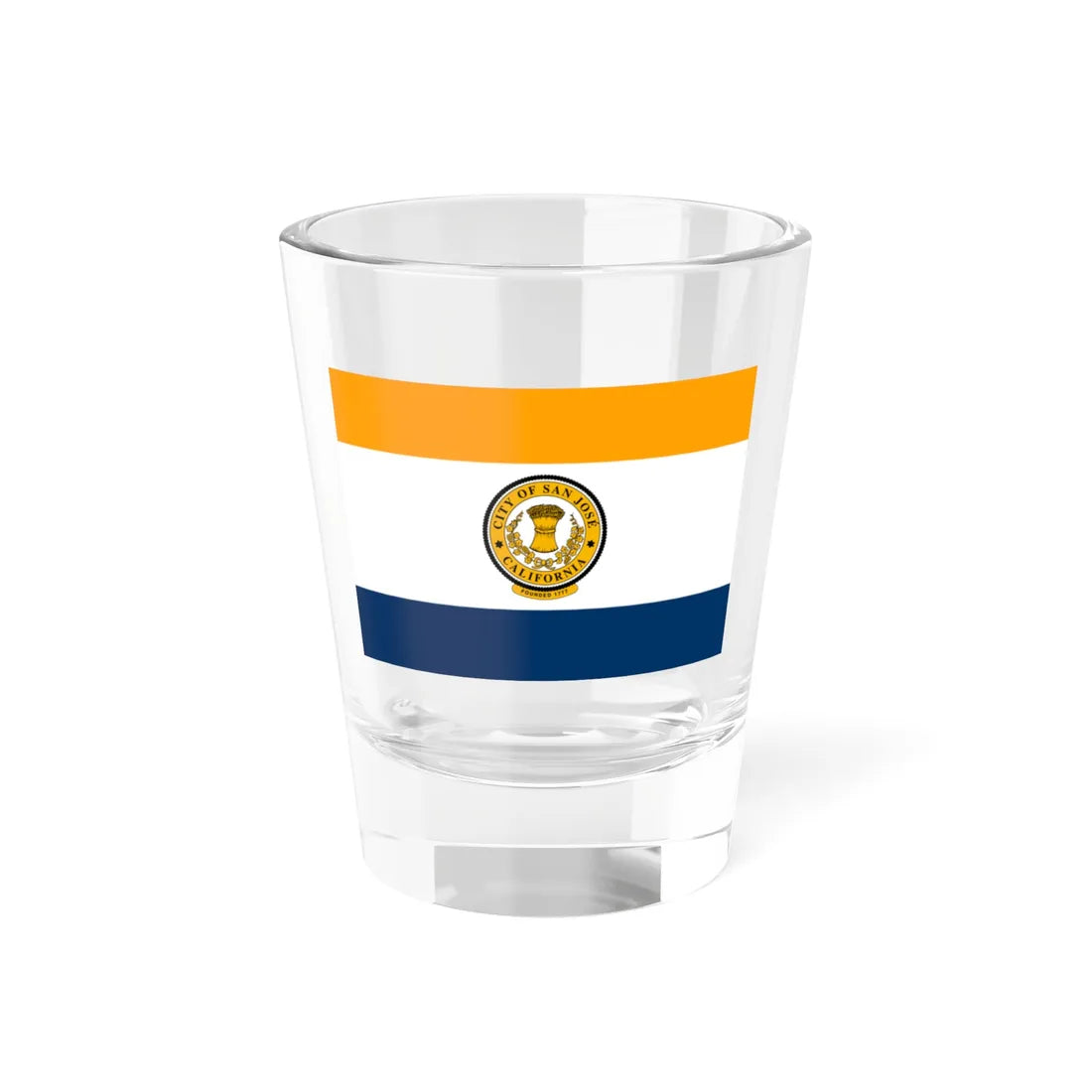 Flag of San José California (United States) Shot Glass 1.5oz 1.5oz - Go Mug Yourself