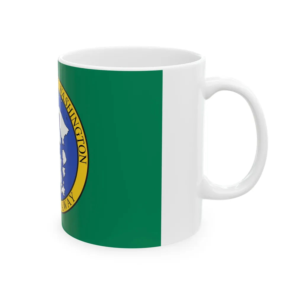 Flag of San Juan County Washington (United States) White Coffee Mug - Go Mug Yourself