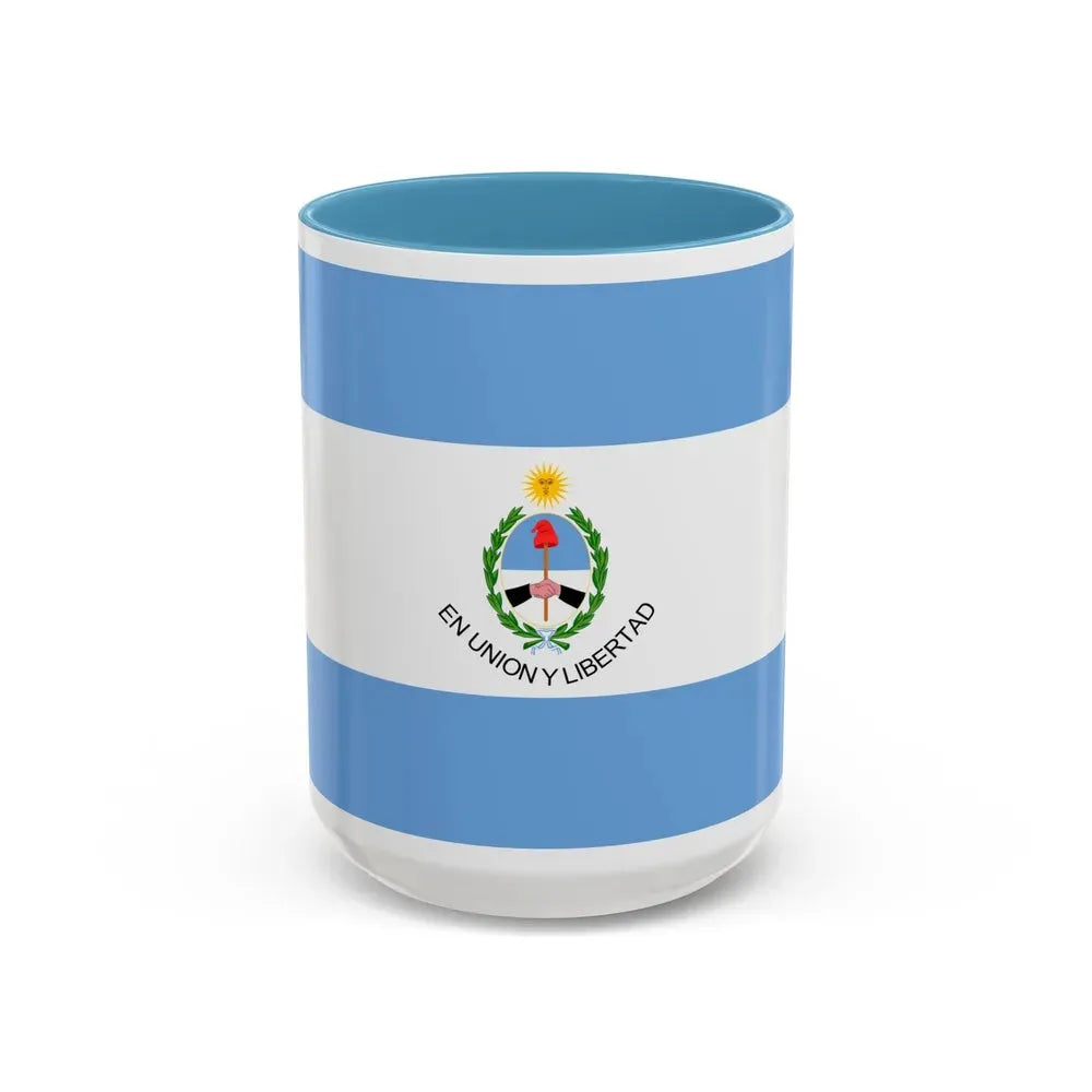 Flag of San Juan Province Argentina - Accent Coffee Mug 15oz Light Blue - Go Mug Yourself