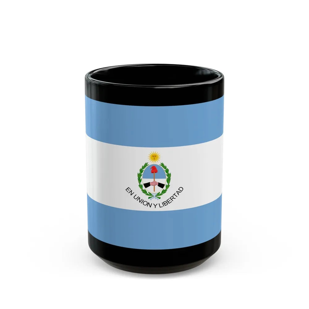 Flag of San Juan Province Argentina - Black Coffee Mug-15oz-Go Mug Yourself