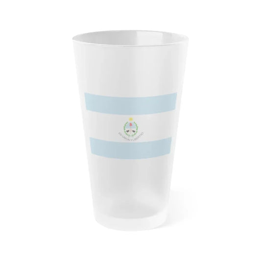 Flag of San Juan Province Argentina - Frosted Pint Glass 16oz 16oz Frosted - Go Mug Yourself