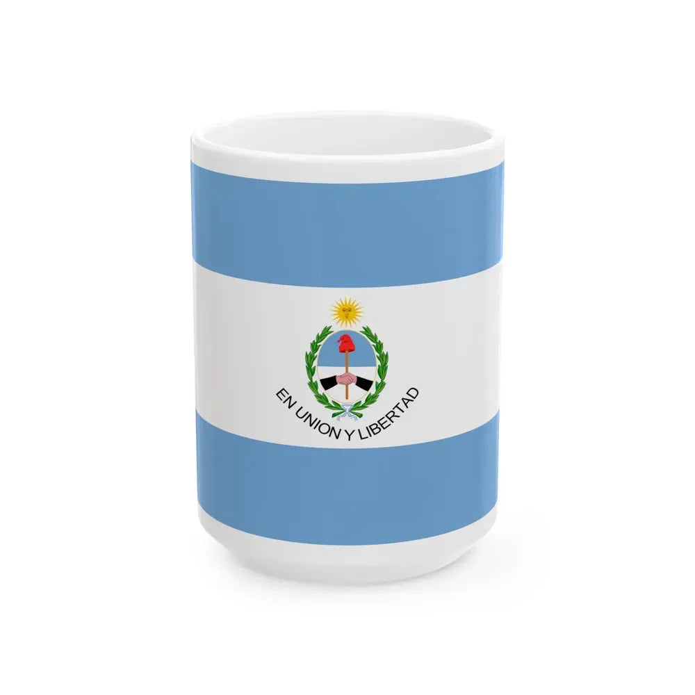 Flag of San Juan Province Argentina - White Coffee Mug 15oz - Go Mug Yourself