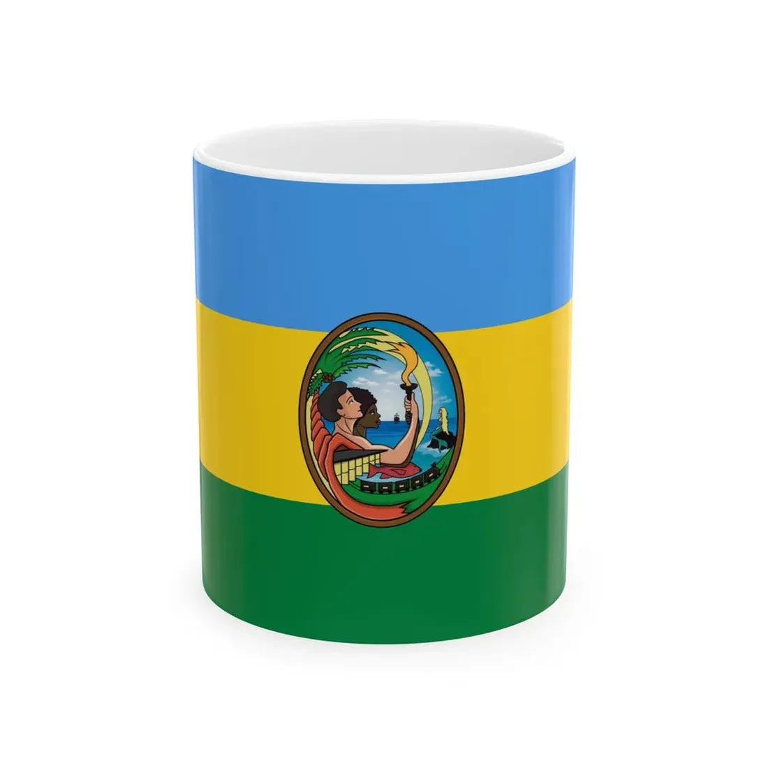 Flag of San Lorenzo Ecuador (Ecuador) White Coffee Mug 11oz - Go Mug Yourself