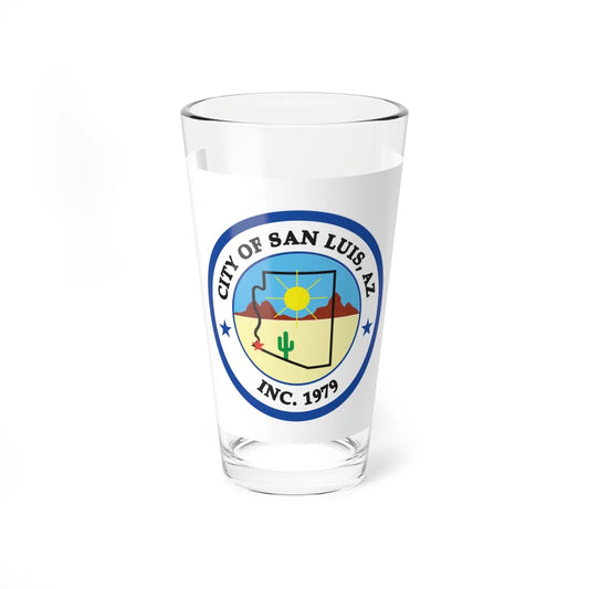Flag of San Luis Arizona (United States) Pint Glass 16oz 16oz - Go Mug Yourself
