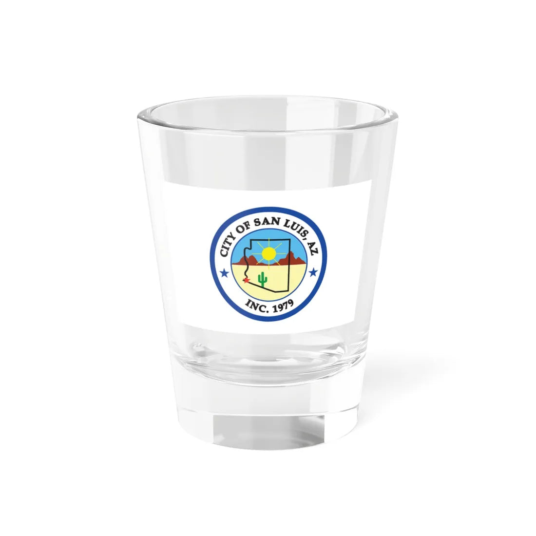 Flag of San Luis Arizona (United States) Shot Glass 1.5oz 1.5oz - Go Mug Yourself