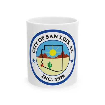 Flag of San Luis Arizona (United States) White Coffee Mug 11oz - Go Mug Yourself