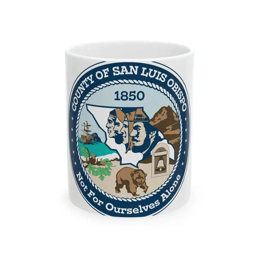 Flag of San Luis Obispo County California (United States) White Coffee Mug 11oz - Go Mug Yourself