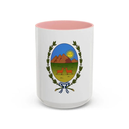 Flag of San Luis Province Argentina - Accent Coffee Mug 15oz Pink - Go Mug Yourself