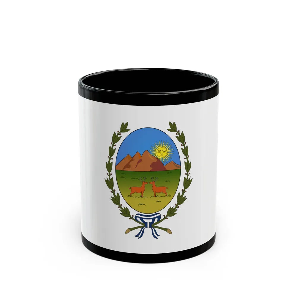 Flag of San Luis Province Argentina - Black Coffee Mug-11oz-Go Mug Yourself