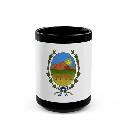 Flag of San Luis Province Argentina - Black Coffee Mug-15oz-Go Mug Yourself