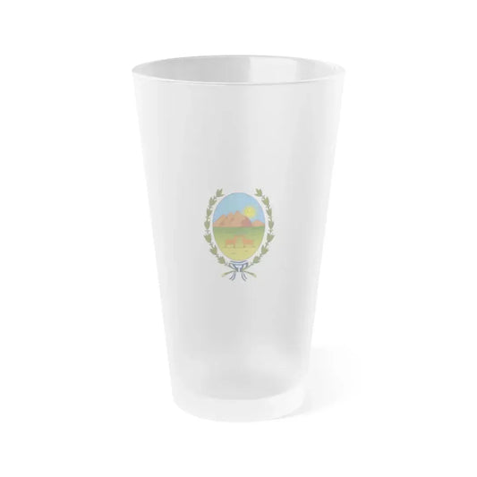 Flag of San Luis Province Argentina - Frosted Pint Glass 16oz 16oz Frosted - Go Mug Yourself
