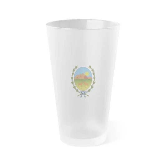 Flag of San Luis Province Argentina - Frosted Pint Glass 16oz 16oz Frosted - Go Mug Yourself