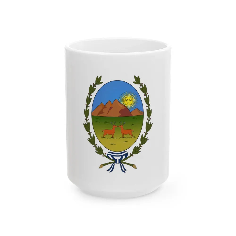 Flag of San Luis Province Argentina - White Coffee Mug 15oz - Go Mug Yourself