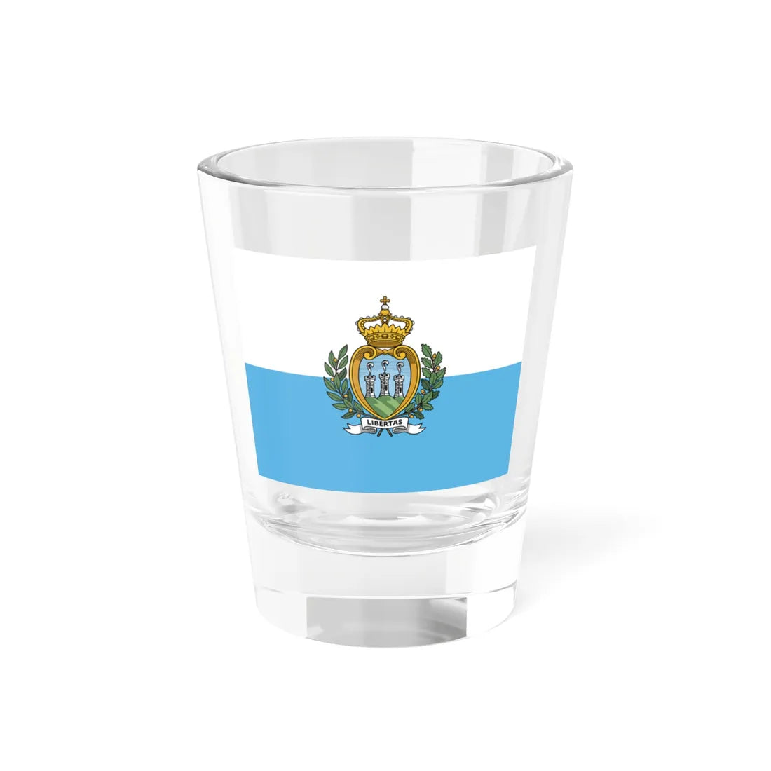 Flag of San Marino (San Marino) Shot Glass 1.5oz 1.5oz - Go Mug Yourself