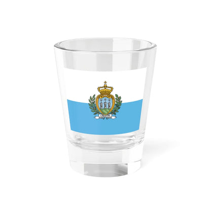Flag of San Marino (San Marino) Shot Glass 1.5oz 1.5oz - Go Mug Yourself