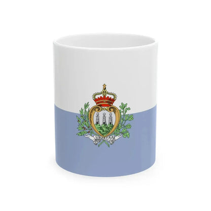 Flag of San Marino WFB 2000 (San Marino) White Coffee Mug 11oz - Go Mug Yourself