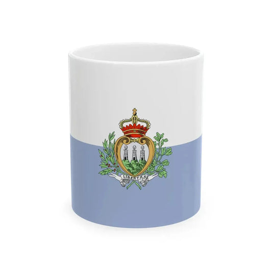 Flag of San Marino WFB 2000 (San Marino) White Coffee Mug 11oz - Go Mug Yourself