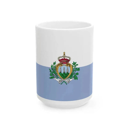 Flag of San Marino WFB 2004 (San Marino) White Coffee Mug 15oz - Go Mug Yourself