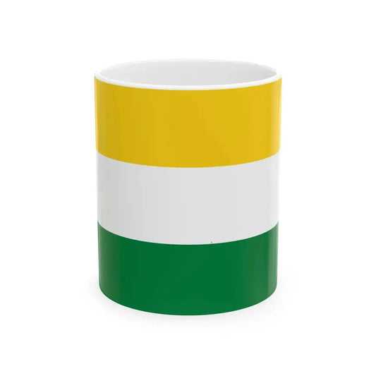 Flag of San Miguel de Los Bancos (Ecuador) White Coffee Mug 11oz - Go Mug Yourself