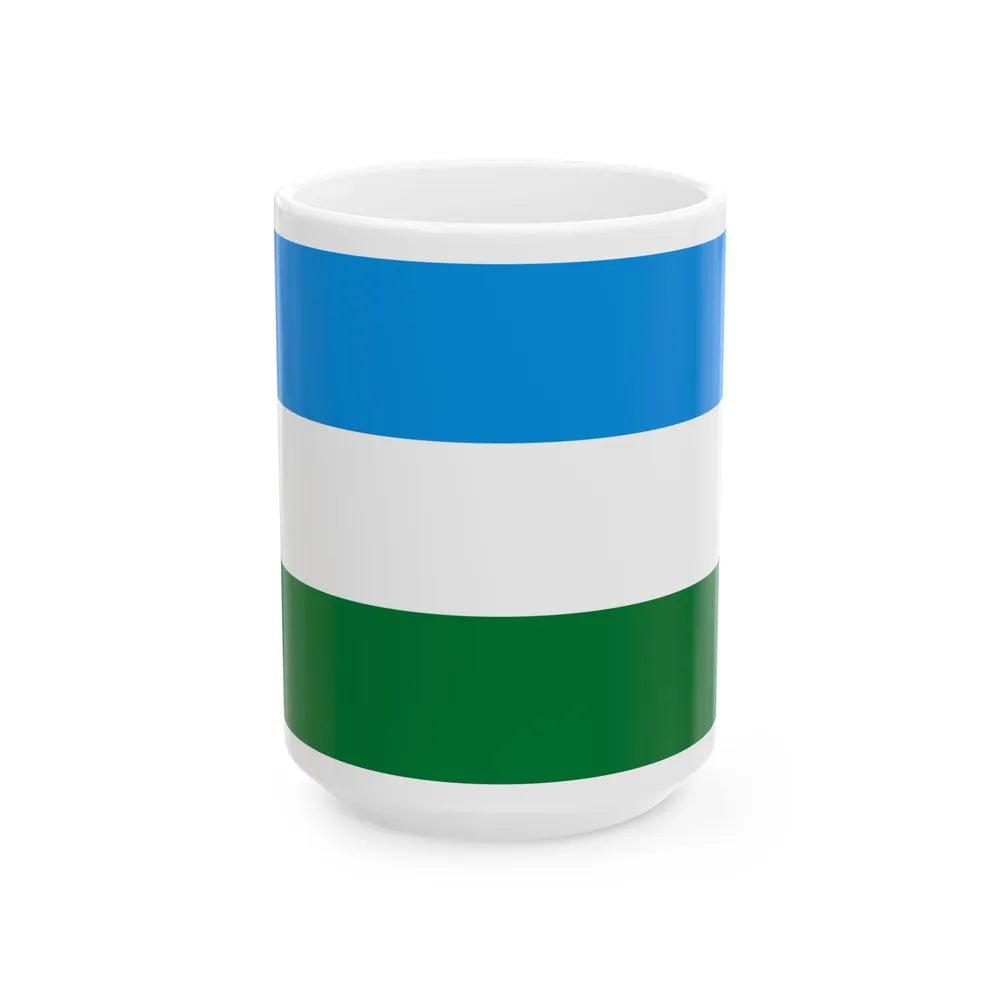 Flag of San Miguel de Velasco Bolivia (Bolivia) White Coffee Mug 15oz - Go Mug Yourself