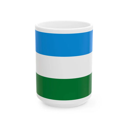 Flag of San Miguel de Velasco Bolivia (Bolivia) White Coffee Mug 15oz - Go Mug Yourself
