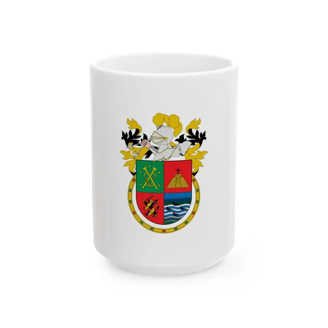Flag of San Pedro Cholula Puebla (Mexico) White Coffee Mug 15oz - Go Mug Yourself