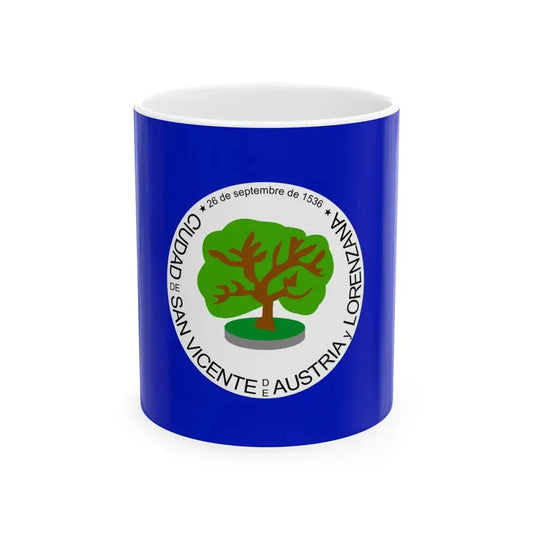 Flag of San Vicente Department (El Salvador) White Coffee Mug 11oz - Go Mug Yourself