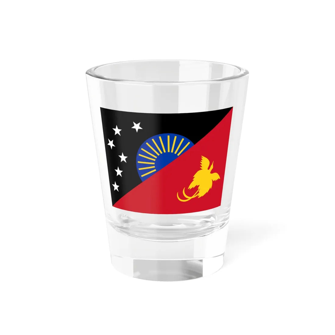 Flag of Sandaun (Guinea) Shot Glass 1.5oz 1.5oz - Go Mug Yourself