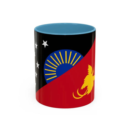 Flag of Sandaun Papa New Guinea - Accent Coffee Mug 11oz Light Blue - Go Mug Yourself