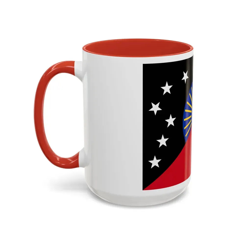 Flag of Sandaun Papa New Guinea - Accent Coffee Mug - Go Mug Yourself