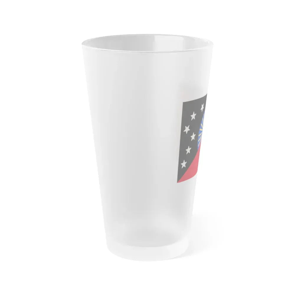 Flag of Sandaun Papa New Guinea - Frosted Pint Glass 16oz - Go Mug Yourself