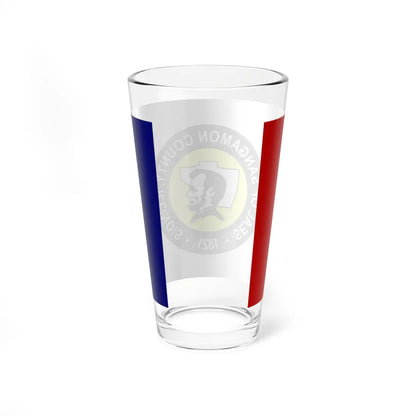 Flag of Sangamon County Illinois (United States) Pint Glass 16oz - Go Mug Yourself
