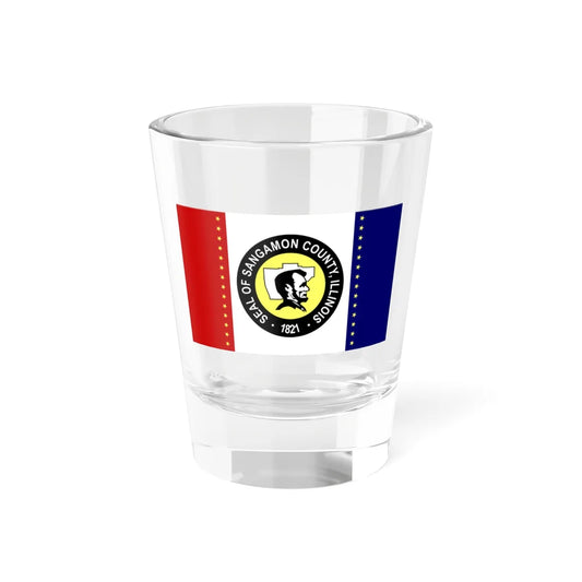 Flag of Sangamon County Illinois (United States) Shot Glass 1.5oz 1.5oz - Go Mug Yourself