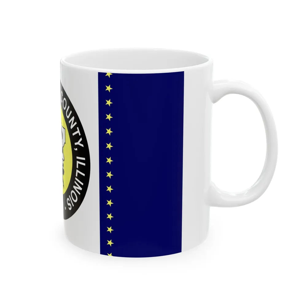 Flag of Sangamon County Illinois (United States) White Coffee Mug - Go Mug Yourself