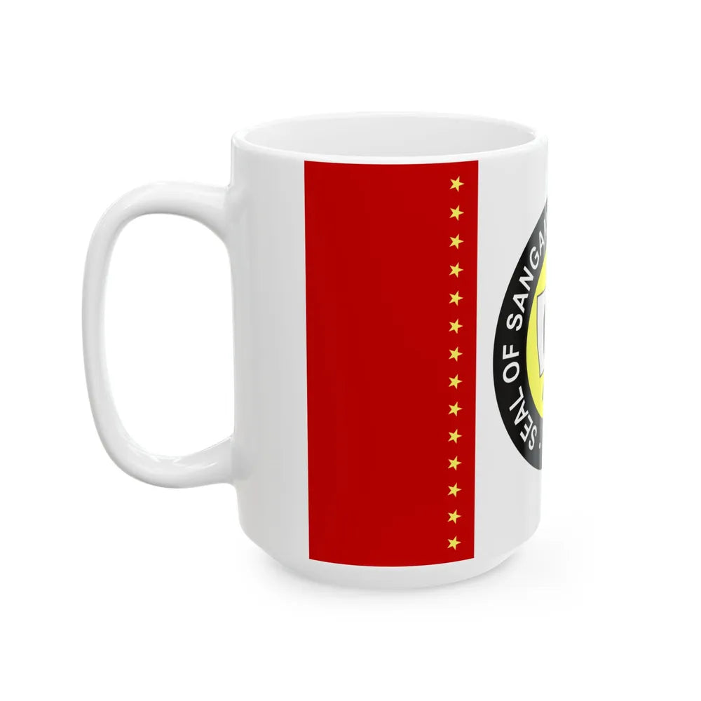 Flag of Sangamon County Illinois (United States) White Coffee Mug - Go Mug Yourself