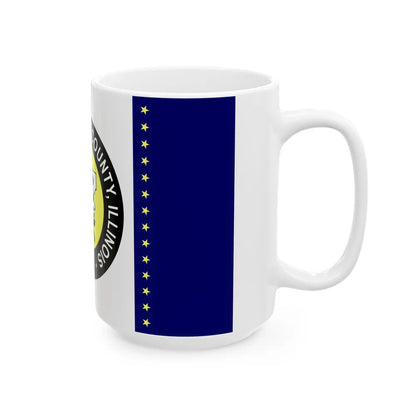 Flag of Sangamon County Illinois (United States) White Coffee Mug - Go Mug Yourself