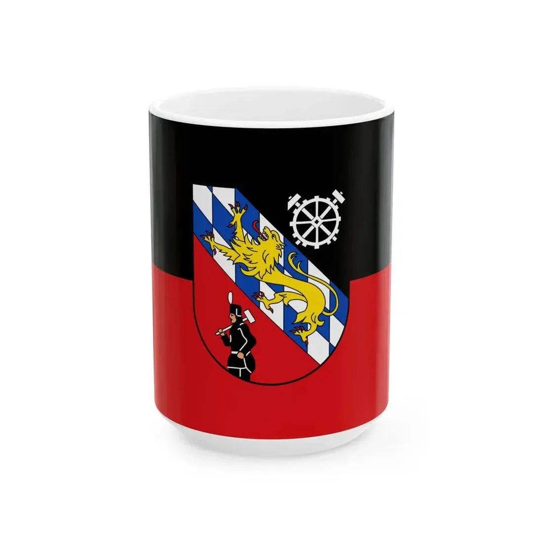 Flag of Sankt Ingbert (Germany) White Coffee Mug 15oz - Go Mug Yourself