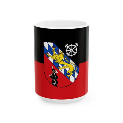 Flag of Sankt Ingbert (Germany) White Coffee Mug 15oz - Go Mug Yourself