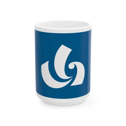 Flag of Sanmu Chiba (Japan) White Coffee Mug 15oz - Go Mug Yourself