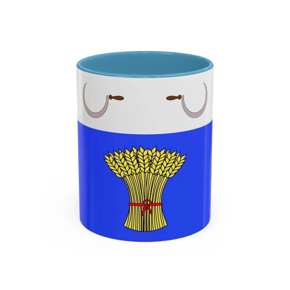 Flag of Sannat Malta - Accent Coffee Mug 11oz Light Blue - Go Mug Yourself