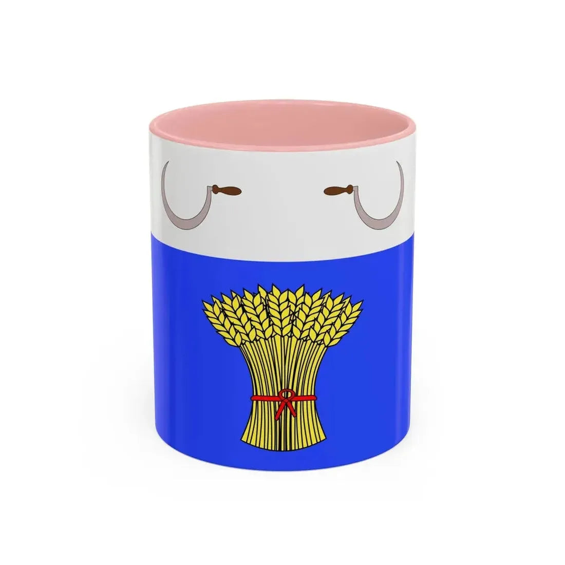 Flag of Sannat Malta - Accent Coffee Mug 11oz Pink - Go Mug Yourself