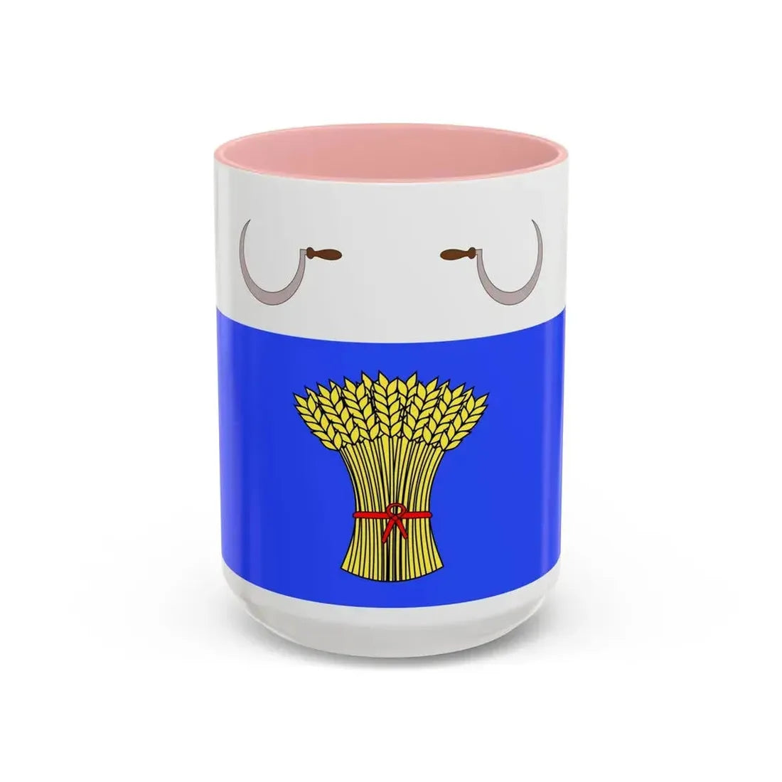 Flag of Sannat Malta - Accent Coffee Mug 15oz Pink - Go Mug Yourself