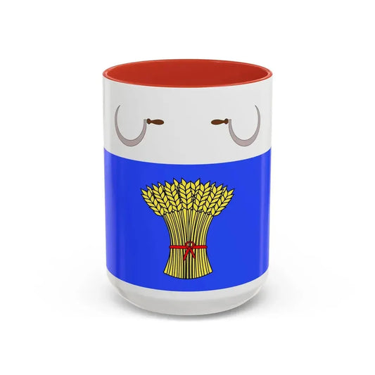 Flag of Sannat Malta - Accent Coffee Mug 15oz Red - Go Mug Yourself
