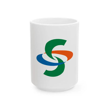 Flag of Sano Tochigi (Japan) White Coffee Mug 15oz - Go Mug Yourself